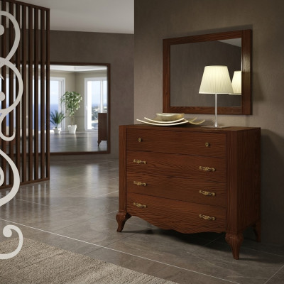 Set van 2 stuks commode spiegelgroep houten dressoir meubels kast