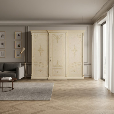 Luxe kledingkast kast stijl meubels klassieke slaapkamer kasten hout