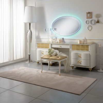 Luxe set kaptafel spiegel XXL console commode slaapkamer modern compleet.