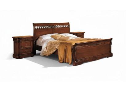 Tweepersoons massief houten slaapkamer meubelontwerp bed meubels Vaccari cav giovanni