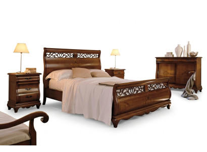 Tweepersoonsbed 2 nachtkastjes Massief hout Slaapkamermeubels Massief hout Set Nieuw