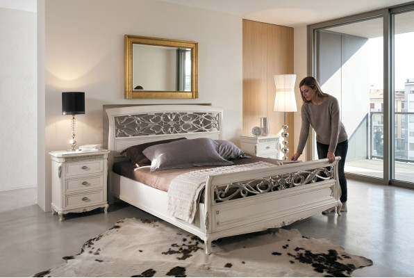 Bed - Bedroom Furniture - Double Bed - Design Beds - Solid Wood - Vaccari cav giovanni