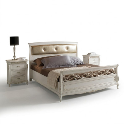 Slaapkamer meubels inrichting 3-delige set compleet bed nachtkastjes Italië Nieuw