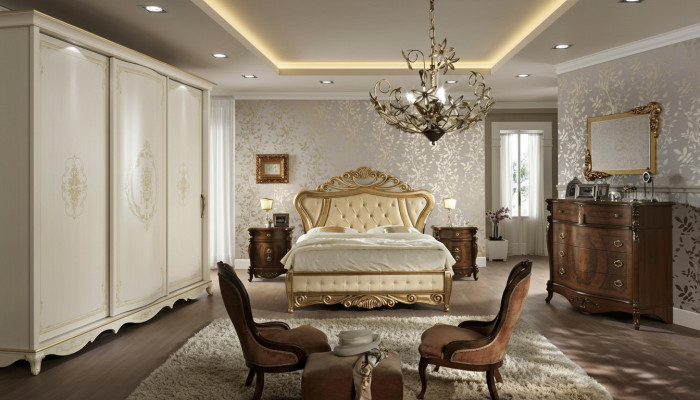 Slaapkamer meubels Bed Kast Ladenkast Nachtkastje met laden Commode 5-delig