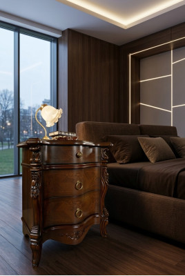 Nachtkastjes console slaapkamer meubelen Italiaanse lampen tafel