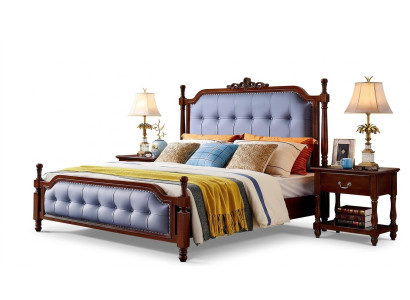 Slaapkamer Bed Nachtkastje Beddenset Houten bedframe Set 3-delig.