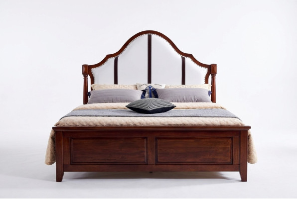 Slaapkamer Bedden Dubbel Bedframe Hout Tweepersoonsbed Gestoffeerd Bed
