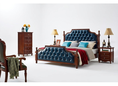 Slaapkamerset Ontwerp Bed 2x Nachtkastjes Klassiek Luxe 3-delig.