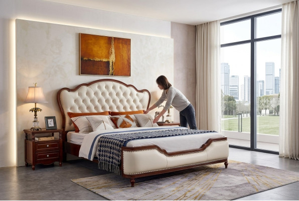 Slaapkamerbed 180x200 2x nachtkastjes 3-delige slaapkamerset luxe