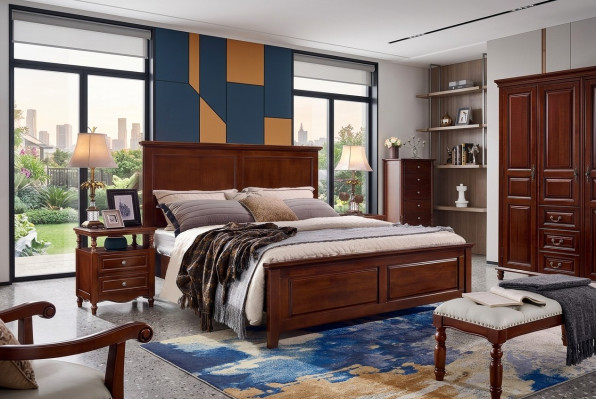 Bed kamer set design bedden 2x nachtkastjes 3-delig bedframe