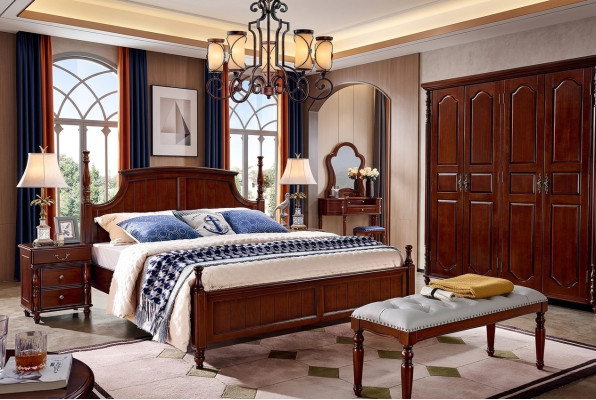 Design slaapkamer 3-delig. Bed 2x nachtkastjes Klassieke beddenset