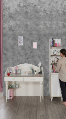 Boekenplank bureau jeugdkamer meubels met planken in kinderkamer 2-delig set