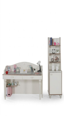 Boekenplank bureau jeugdkamer meubels met planken in kinderkamer 2-delig set