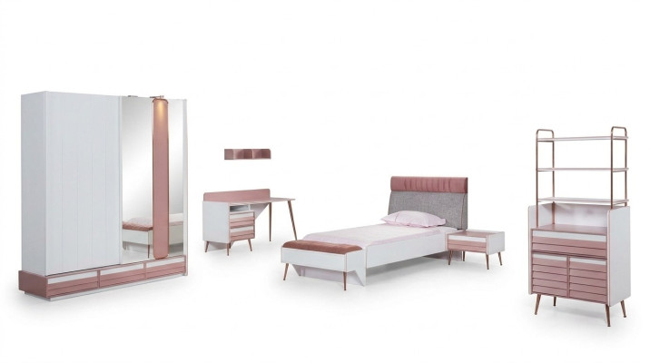 Jeugdkamer kinderkamer compleet set jeugdbed bureau kast meubels