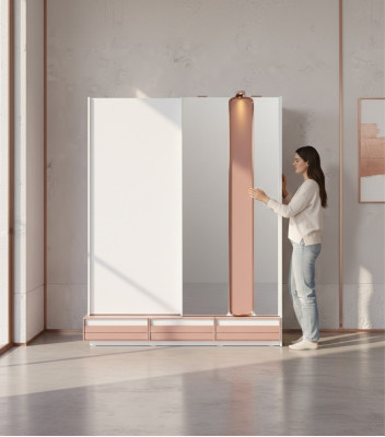 Kinderkamer Jeugdkamer Kast Kinderkast Kleerkast Twee kleuren