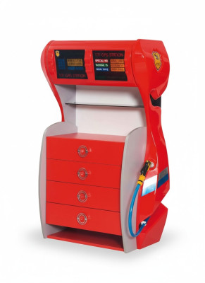 Tankstation ladekast met laden kinderkamer Modern meubilair plank houten kamer