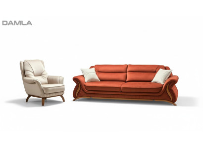 Bank Bank Bekleding 3+1 Zit Kunstleer Banken Fauteuils Zitcombinaties Ontwerp