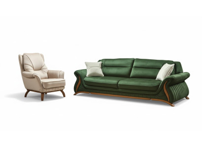 Luxe Klassieke textiel bankstel designbank 3+1 zits fauteuil bank gestoffeerde banken