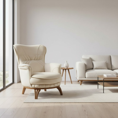 Fauteuil Luxe Design Textiel Woonkamer Klassieke Stijl Lounge Meubels