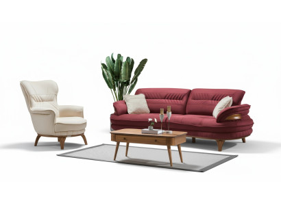 Bankstel 3 zitplaatsen + fauteuil Woonkamerbank Bankstellen Fauteuils Luxe stoffen meubels