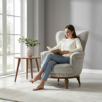 Fauteuil Luxe Design Textiel Woonkamer Klassieke Stijl Meubels Lounge