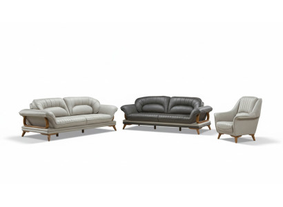 Luxe bankstel set bankstel 3+3+1 zits banken fauteuil stof 3-delig.