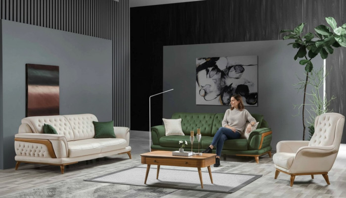 Garnituur Luxe woonkamer bankstel 331 zitsbank fauteuil banken 3-delig