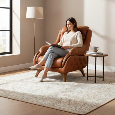 Fauteuil Zithoek Modern Ontwerp Woonkamer Bekleding Eenpersoons Relaxstijl