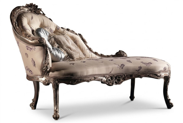 Chaiselongue Luxe Ligstoel Woonkamer Chaiselounge Ligbed Relaxbank Massief Hout Nieuw