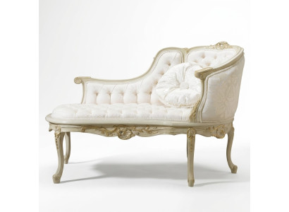 Lounge Chesterfield Sofa Ligstoel Bekleding Ligstoelen Chaise longues Club Wit Barok Nieuw