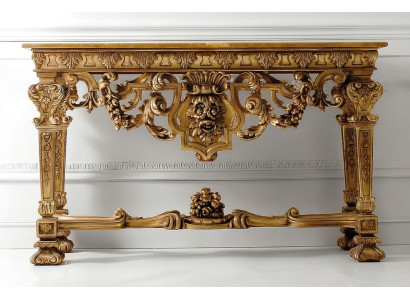 Console tafel meubels hout console Italiaanse inrichting massief houten ladekast nieuw