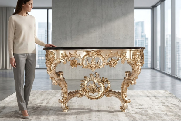 Rozet-console in klassieke stijl