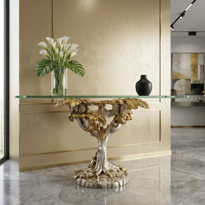 Console tafel van hout Console tafel van hout Woonkamer bijzettafels klassiek