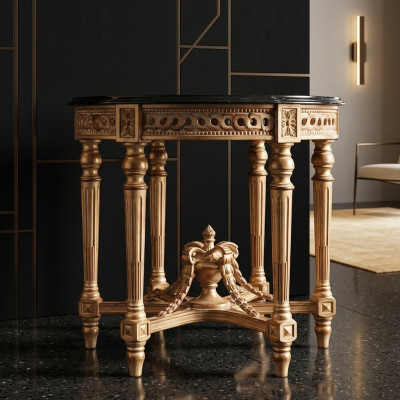 Salontafel Tafel Woonkamertafel Hout Royal Bijzettafel Barok Meubels Bijzettafel