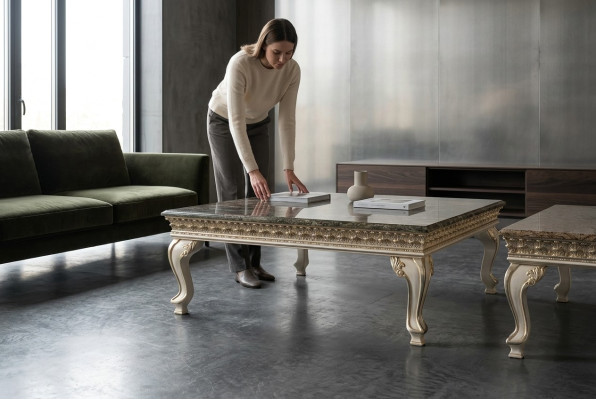 Salontafel Echt Hout Barok Rococo Salontafels Tafel Italiaanse Meubels