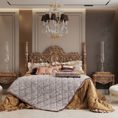 Bed Chesterfield Furniture Beds Italian Decor Double Bed Luxury Italy