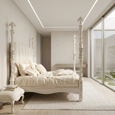 Bed Kussen Ontwerp Luxe Tweepersoons Bedden Slaapkamer Hout Modern Bedframe Nieuw