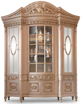 Vitrine glazen kast massief houten dressoir vitrine woonkamer meubelen massief hout