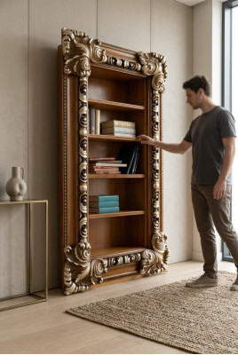 Boekenplank kast Woonkamer Boekenplank Houten kantoorkast Kasten Italië Nieuw