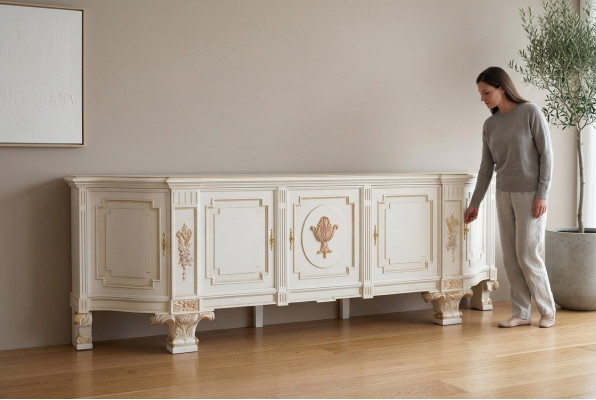Laden kast Houten kast Woonkamermeubels TV Wandmeubelen Design Sideboard Italië