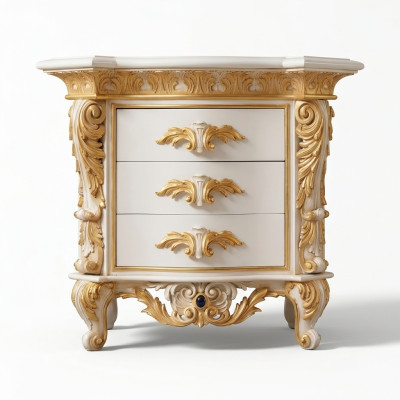 Luxe nachtkastje met gesneden patroon