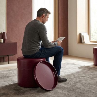 Hocker Zit Voetenbankje Zitkruk Poef Woonkamer Designer Poef Kubus Luxe