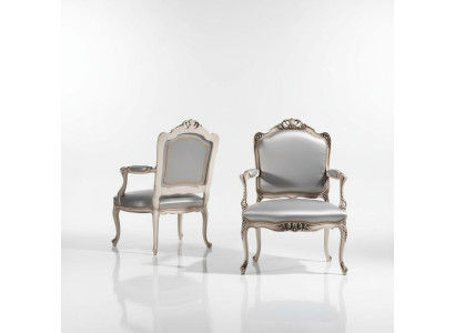 Stoelontwerp massief hout armleuningen luxe fauteuil eetkamer woonkamer kantoormeubilair