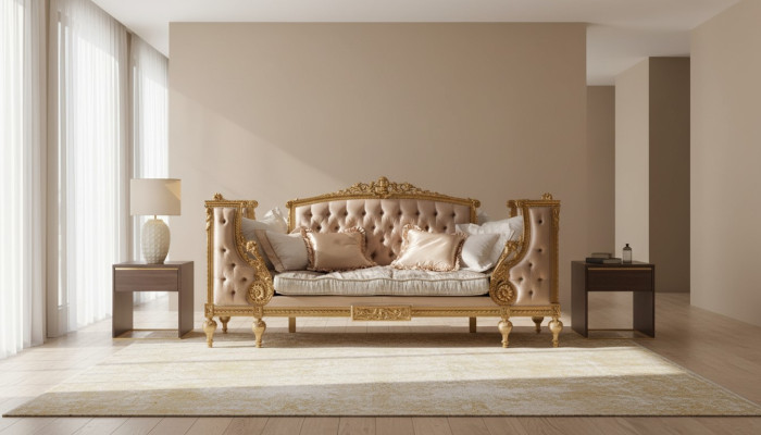 Sofa Driepersoons Bank Beklede Meubels Chesterfield Barok Rococo Antieke Stijl Nieuw