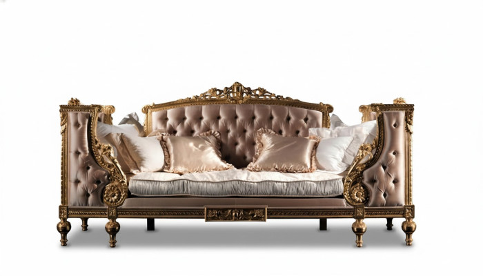 Sofa Driepersoons Bank Beklede Meubels Chesterfield Barok Rococo Antieke Stijl Nieuw