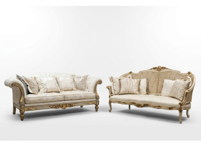 Textiel Sofa Bank Beklede Banken 3-zits Banken Art Deco Driezitter Nieuw
