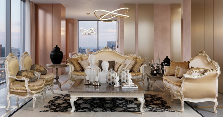 Ontwerpbanken Bankstel Groep Modern Luxe elegant Zithoek 3+2+1+1 Zits