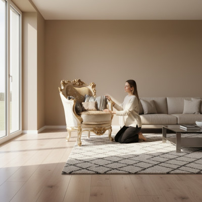 Fauteuil Bibliotheek Leesstoel Oorfauteuil Bank Bekleding Italiaanse meubels Luxe