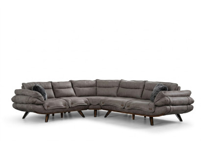 Hoekbank L-vorm Bank Bank Gepolsterde Bankstel Woonlandschap Stoffen Bank Hoekbank Textiel