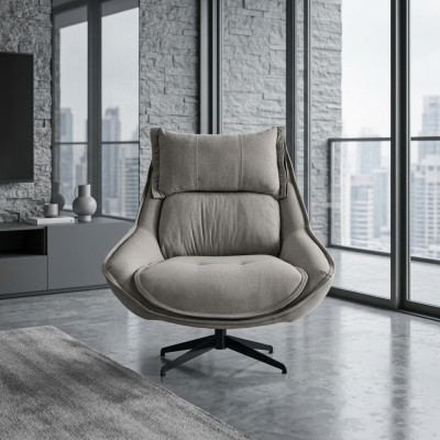 Draaibare fauteuil Luxe oorfauteuil Loft meubels Ontwerp stoel Eenpersoons bank Bank